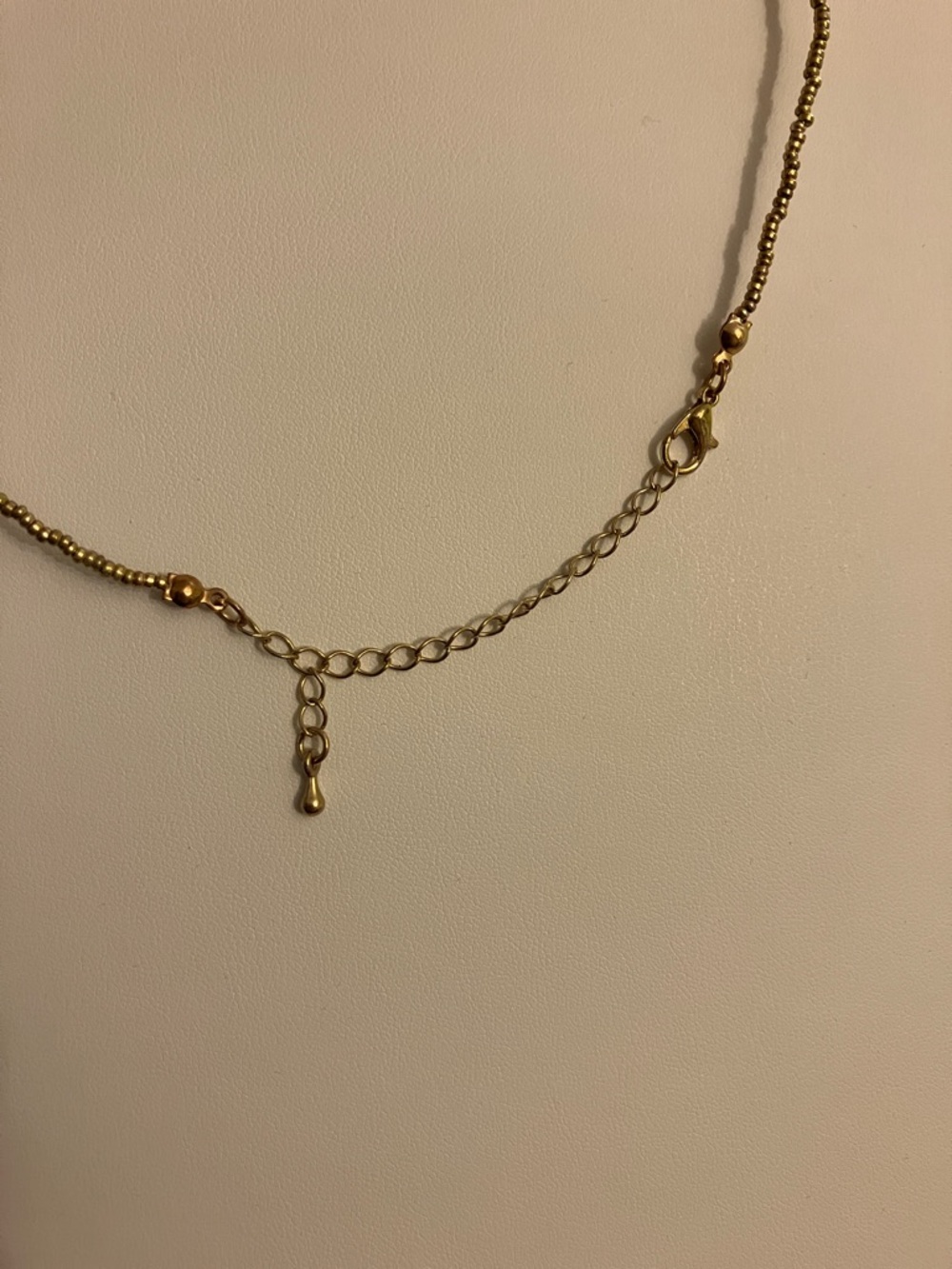 J. Jill Gold Bead Necklace with Single White Pearl - Picture 3 of 4